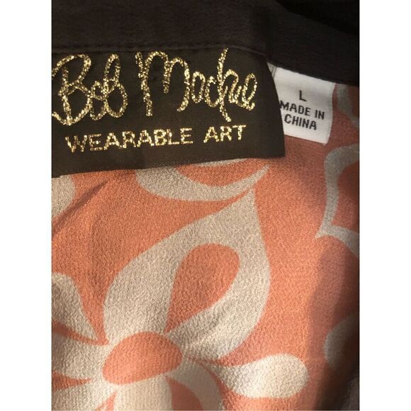 Vintage Bob Mackie 100 percent silk wearable art button down blouse. Size L - Picture 12 of 13